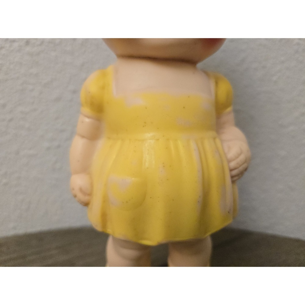 Vintage 1950's Rubber Doll, Ruth E. Newton, Sun Rubber Co, Yellow Dress Red Hair - Picture 3 of 13